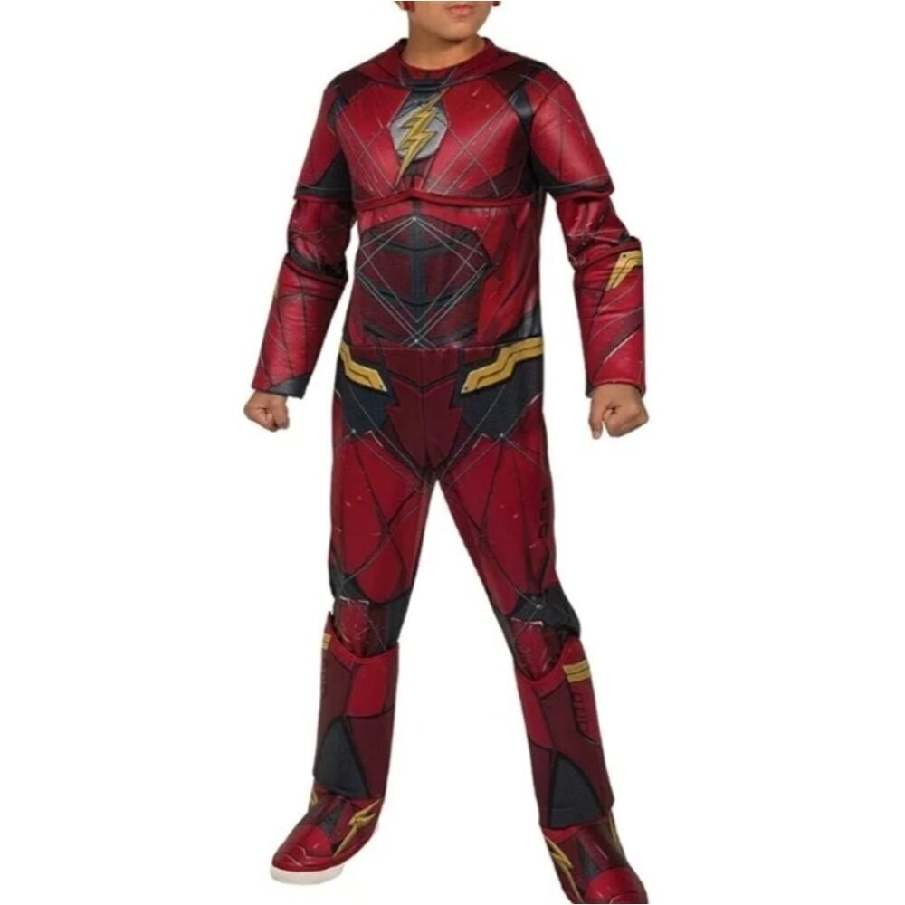 Justice League Flash Padded Superhero Costume for Kids - Size 8-10 NWT